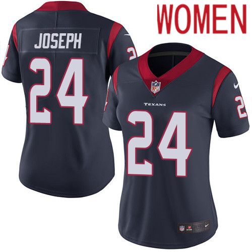Women Houston Texans #24 Johnathan Joseph Navy Blue Nike Vapor Limited NFL Jersey